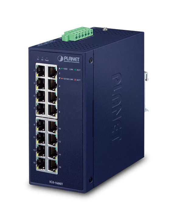 PLANET IGS-1600T commutateur réseau Non-géré L2 Gigabit Ethernet (10/100/1000) Bleu