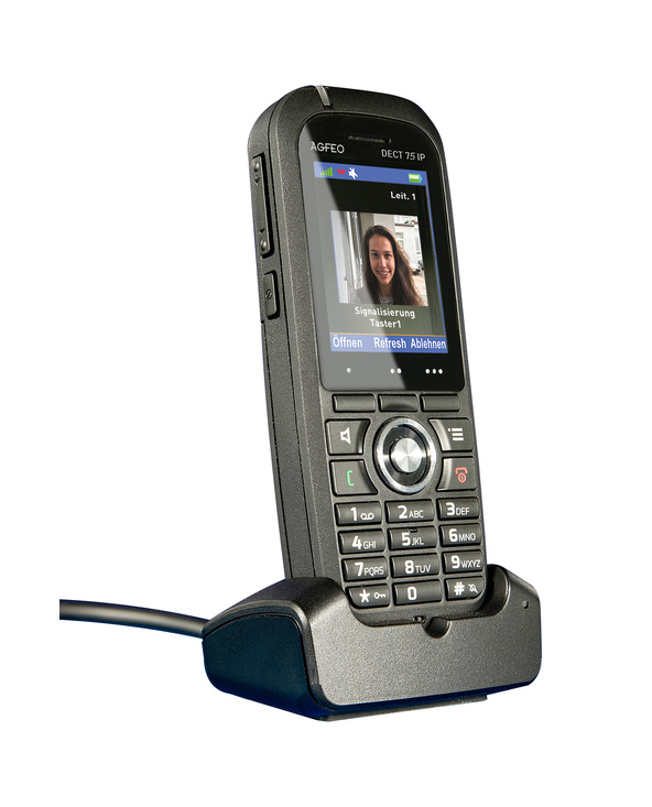 AGFEO DECT 75 IP téléphone fixe Noir TFT