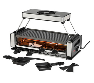 Unold 48785 raclette 8 personne(s) 1200 W Noir, Acier inoxydable