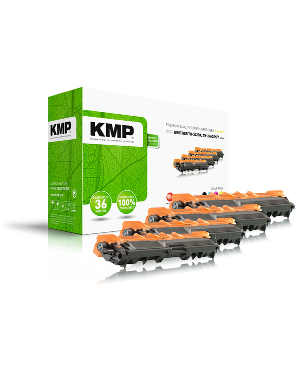 KMP MULTIPACK B-T58V Cartouche de toner 4 pièce(s) Compatible Noir, Cyan, Magenta, Jaune