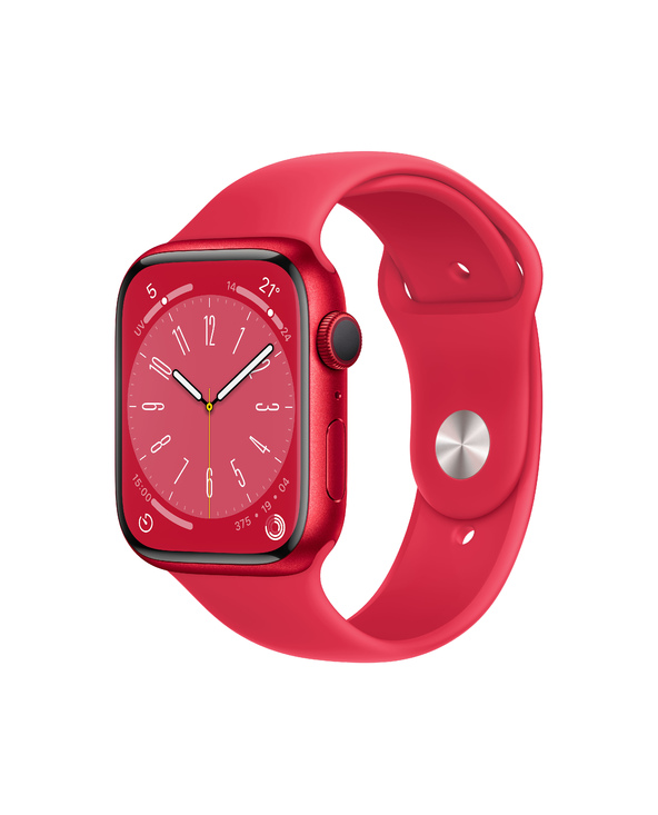 Apple Watch Series 8 OLED 45 mm Numérique 396 x 484 pixels Écran tactile Rouge Wifi GPS (satellite)