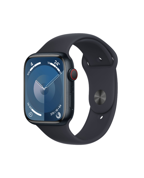 Apple Watch Series 9 45 mm Numérique 396 x 484 pixels Écran tactile 4G Noir Wifi GPS (satellite)