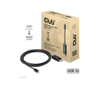 CLUB3D CAC-1187 câble vidéo et adaptateur 1,8 m Mini DisplayPort HDMI Noir