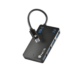 NGS WONDER IHUB4 USB 3.2 Gen 1 (3.1 Gen 1) Type-A 480 Mbit/s Noir