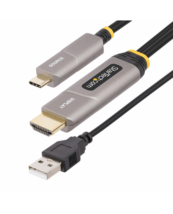 StarTech.com Câble USB-C vers HDMI 2.0 Optique Actif (AOC) de 15,2m, 4K 60Hz, Classé CL3, Câble Optique Actif, Câble Adaptateur 