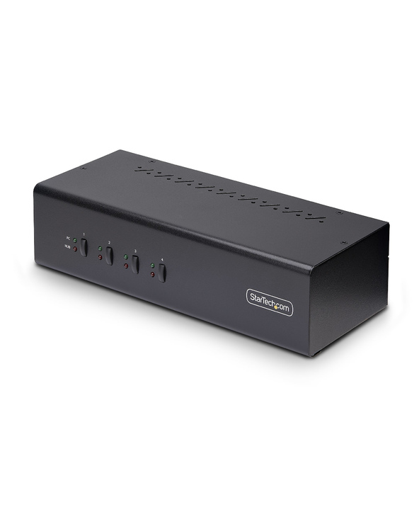 StarTech.com Switch KVM 4 Ports DisplayPort pour Deux Moniteurs, KVM 4K 60Hz, 2 Ports USB 5Gbps, 2 Ports USB 2.0 HID, Commutateu