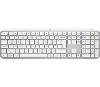 Logitech MX Keys S clavier Universel RF sans fil + Bluetooth QWERTY US International Aluminium, Blanc