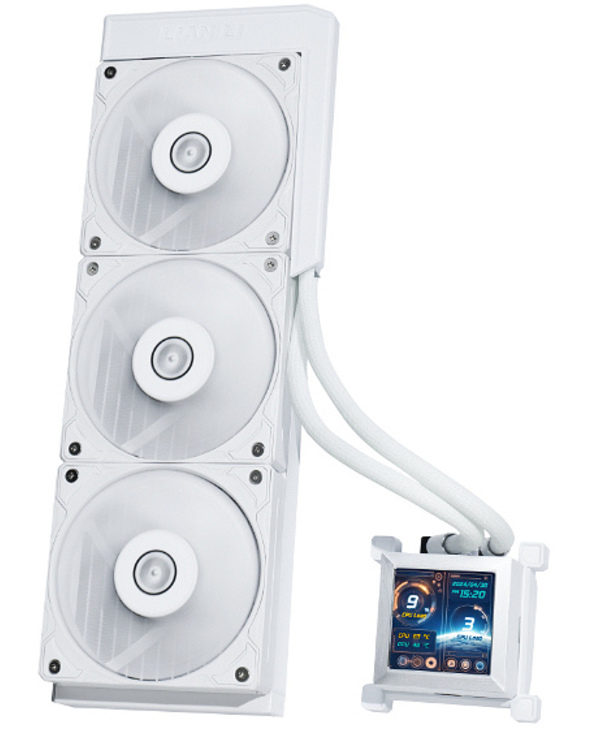 Lian Li HSLCD36SW système de refroidissement d’ordinateur Boitier PC Refroidisseur de liquide tout-en-un 12 cm Blanc