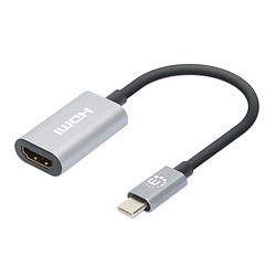 Manhattan 153973 câble vidéo et adaptateur 0,11 m USB Type-C HDMI Gris