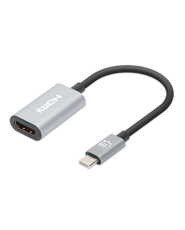 Manhattan 153973 câble vidéo et adaptateur 0,11 m USB Type-C HDMI Gris