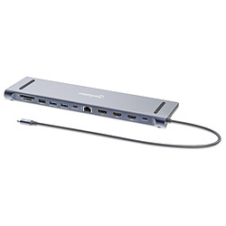 Manhattan 190305 station d'accueil Avec fil USB 3.2 Gen 1 (3.1 Gen 1) Type-C Argent