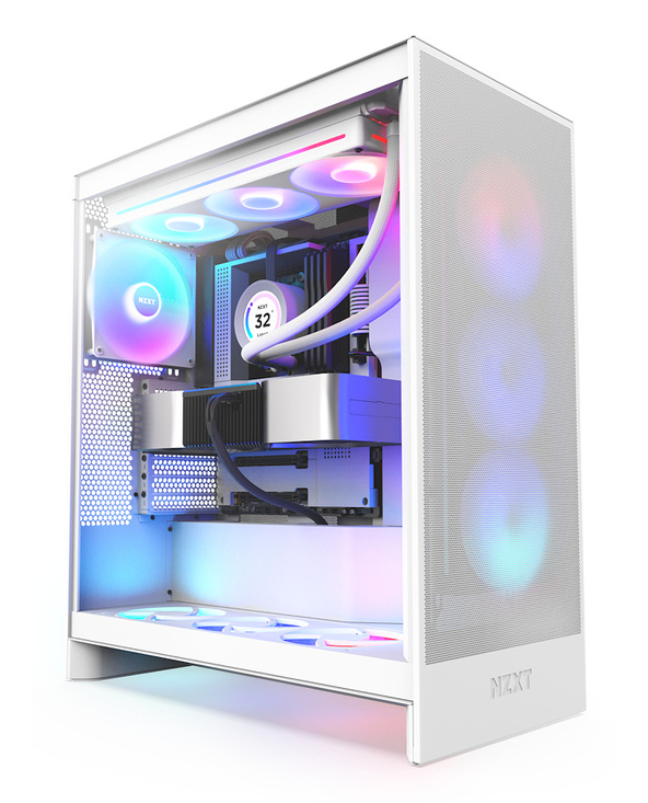 NZXT H7 Flow RGB Midi Tower Blanc