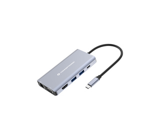 Conceptronic DONN20G station d'accueil Avec fil USB 3.2 Gen 1 (3.1 Gen 1) Type-C Gris