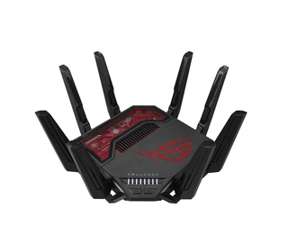 ASUS ROG Rapture GT-BE19000 routeur sans fil Multi-Gigabit Ethernet Tri-bande (2,4 GHz / 5 GHz / 6 GHz) Noir, Rouge