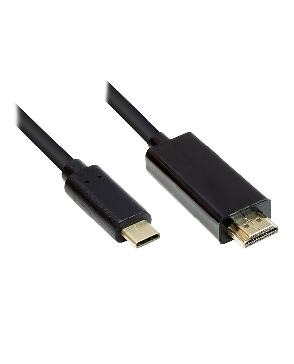 Alcasa GC-M0100 câble vidéo et adaptateur 1 m HDMI Type A (Standard) USB Type-C Noir