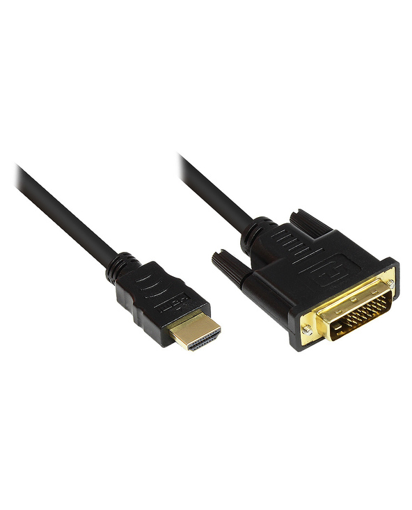 Alcasa 1m HDMI/DVI-D Noir
