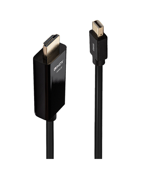 Lindy 36928 câble vidéo et adaptateur 3 m Mini DisplayPort HDMI Type A (Standard) Noir