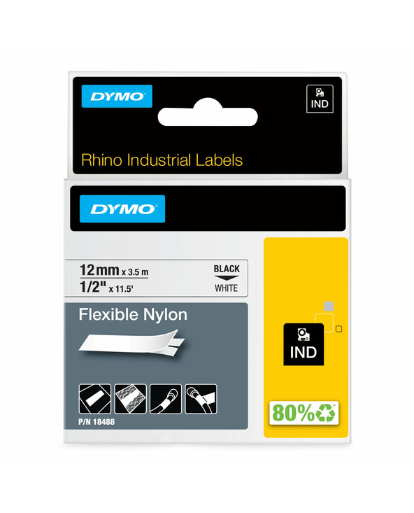 DYMO IND Nylon flexible - 12mm x 3,5m BW