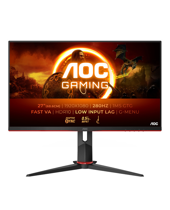 AOC G2 27G2ZN3/BK 27" LCD Full HD 0,5 ms Noir, Rouge