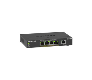 NETGEAR GS305Pv3 Non-géré Gigabit Ethernet (10/100/1000) Connexion Ethernet, supportant l'alimentation via ce port (PoE) Noir