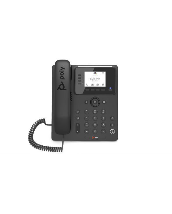 POLY Téléphone multimédia professionnel CCX 350 pour Microsoft Teams et compatible PoE