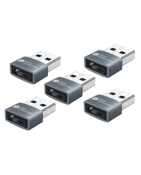 Alcasa USB-AD203-5 changeur de genre de câble USB-A USB-C Gris