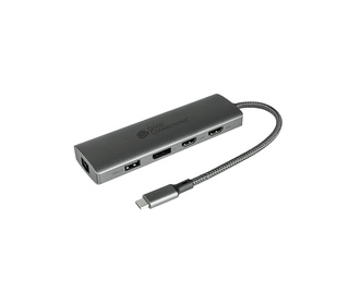 Alcasa HUB-C001A hub & concentrateur USB Type-C 5000 Mbit/s Anthracite