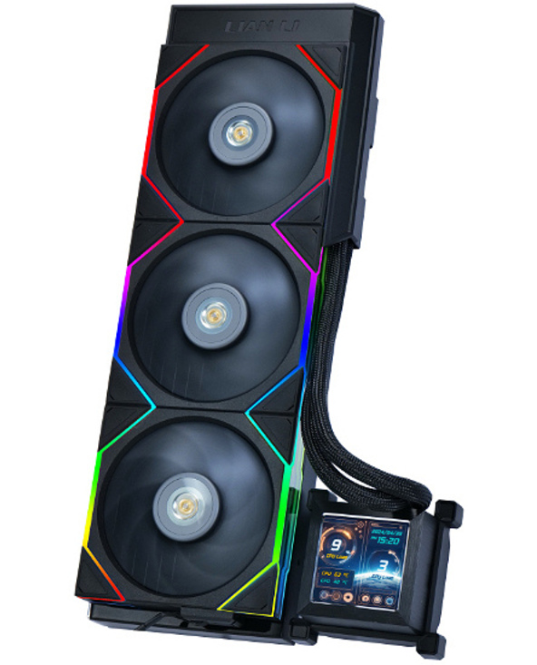Lian Li HydroShift LCD 360TL Boitier PC Refroidisseur de liquide tout-en-un 12 cm Noir