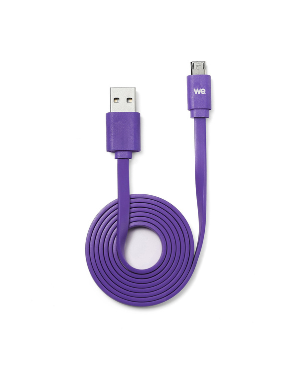 WE WEUSBMICROPLREV100VI câble USB 1 m USB A Micro-USB A Violet