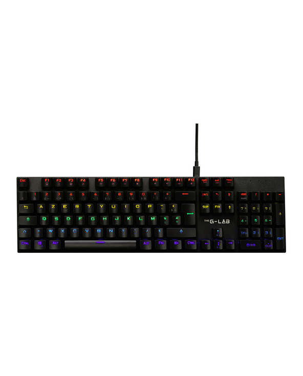 The G-Lab Keyz Carbon EX clavier Jouer USB AZERTY Français Noir