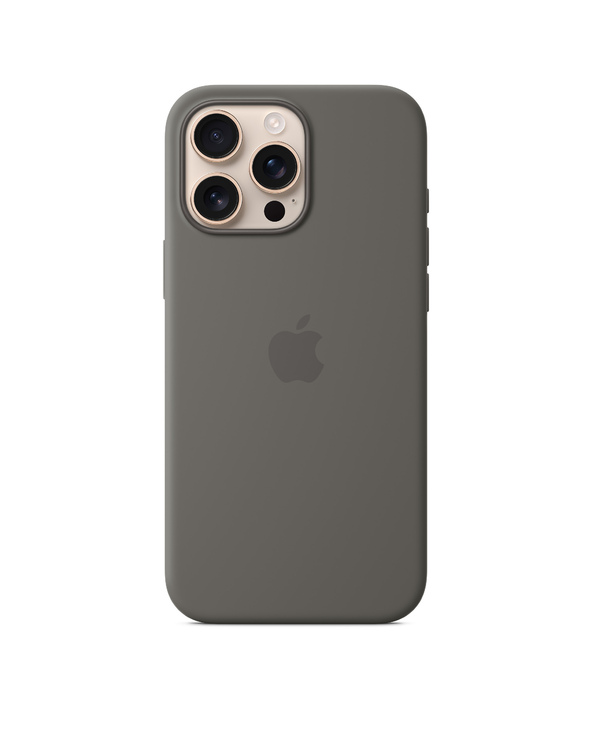 Apple Coque en silicone avec MagSafe pour iPhone 16 Pro Max - Gris minéral