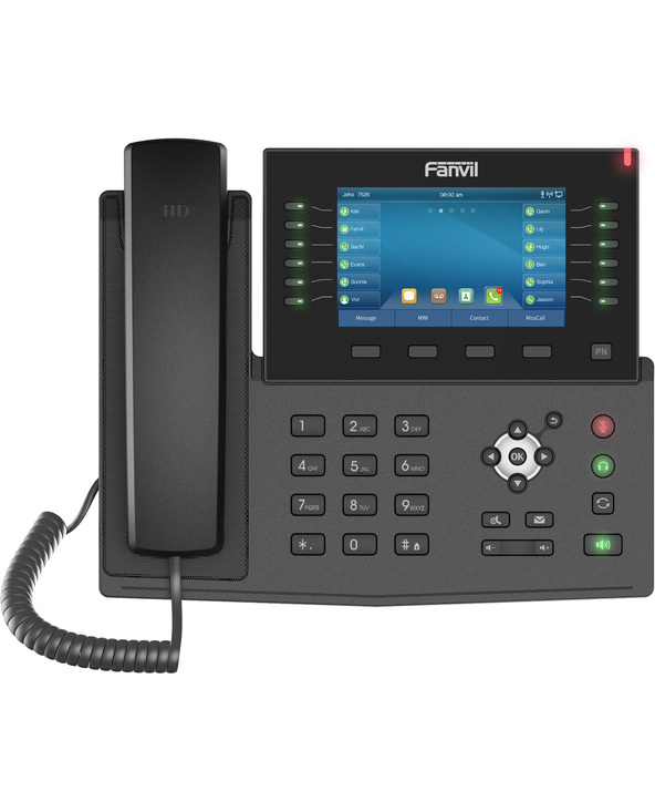 Fanvil X7C V2 téléphone fixe Noir 20 lignes LCD Wifi