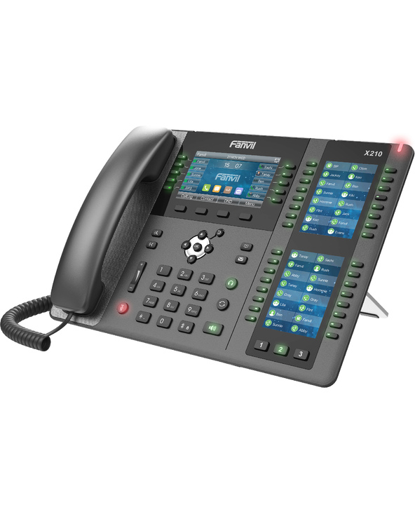 Fanvil X210 V2 téléphone fixe Noir 20 lignes LCD