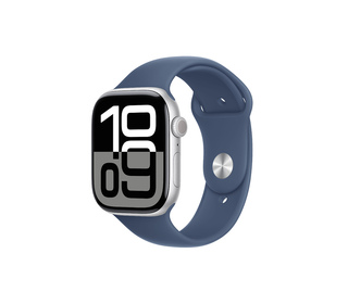 Apple Watch Series 10 OLED 46 mm Numérique 416 x 496 pixels Écran tactile Argent Wifi GPS (satellite)