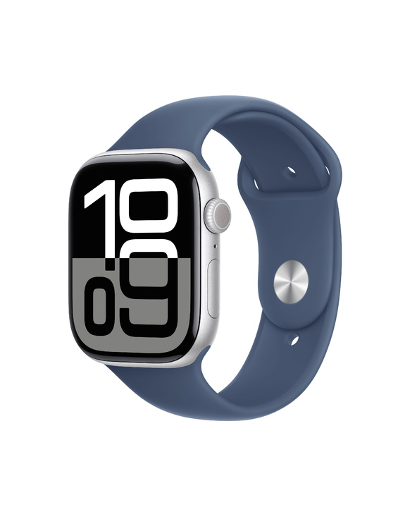 Apple Watch Series 10 OLED 46 mm Numérique 416 x 496 pixels Écran tactile Argent Wifi GPS (satellite)