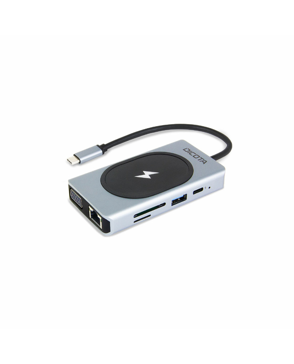 DICOTA D32059 hub & concentrateur USB Type-C Noir, Argent Dicota