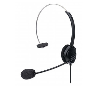 Manhattan 180498 écouteur/casque Avec fil Arceau Bureau/Centre d'appels USB Type-A Noir