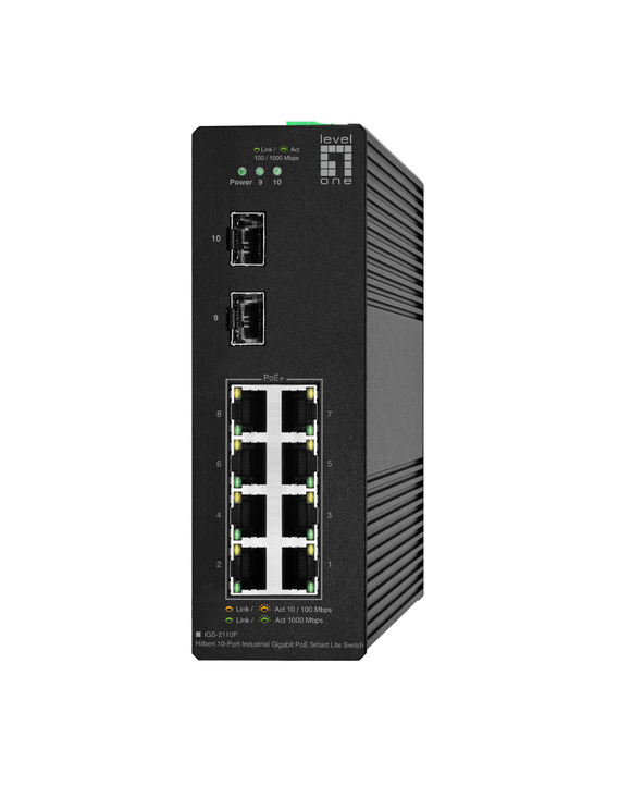 LevelOne IGS-2110P commutateur réseau Géré L2 Gigabit Ethernet (10/100/1000) Connexion Ethernet, supportant l'alimentation via c