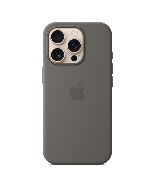 Apple Coque en silicone avec MagSafe pour iPhone 16 Pro - Gris minéral