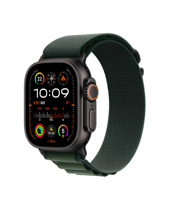 Apple Watch Ultra 2 OLED 49 mm Numérique 410 x 502 pixels Écran tactile 4G Noir GPS (satellite)