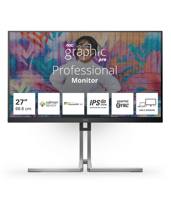 AOC Q27U3CV 27" LCD 4K Ultra HD 4 ms Noir