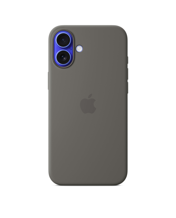 Apple Coque en silicone avec MagSafe pour iPhone 16 Plus - Gris minéral