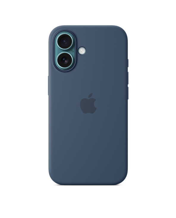 Apple Coque en silicone avec MagSafe pour iPhone 16 - Denim