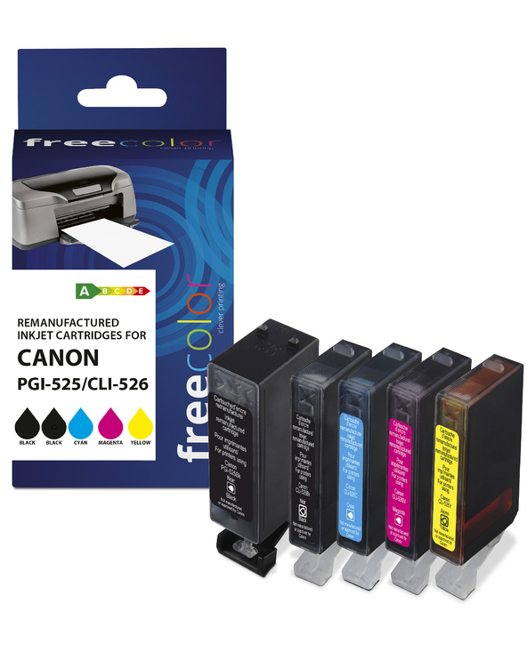 Freecolor K10269F7 cartouche d'encre 5 pièce(s) Compatible Noir, Cyan, Magenta, Jaune