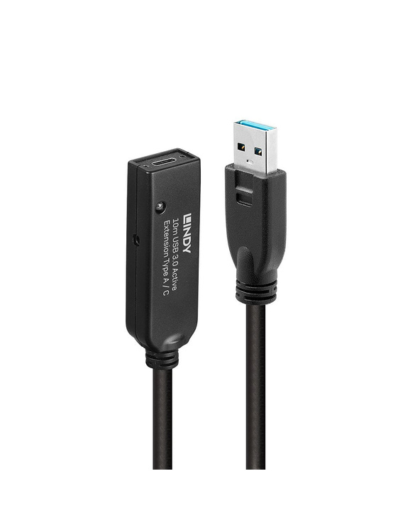 Lindy 43376 câble USB USB 3.2 Gen 1 (3.1 Gen 1) 10 m USB A USB C Noir