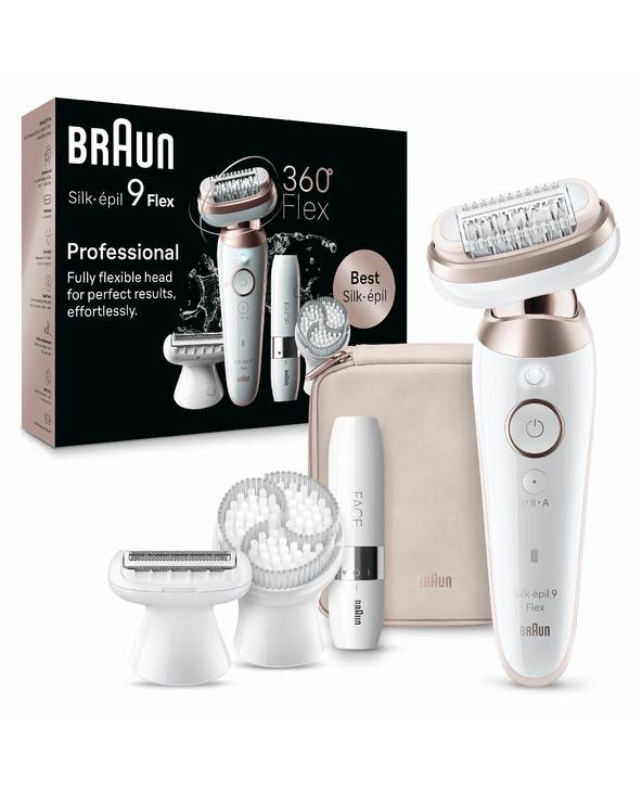 Braun Silk-épil 9 Flex 9-360 3D 40 pince(s) Rose, Blanc