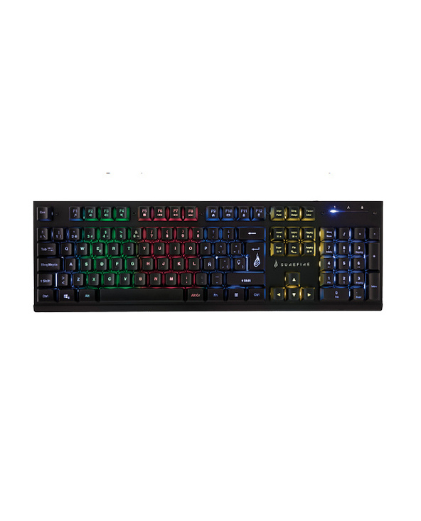 SureFire KingPin X2 clavier Jouer USB AZERTY Français Noir, Métallique