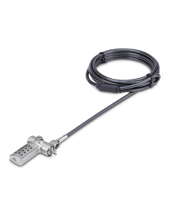 StarTech.com Antivol Universel pour Ordinateur Portable de 2m, Câble de Sécurité Sérialisé pour Ordinateur Portable, Compatible 