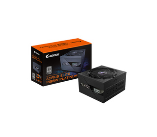 GIGABYTE AORUS ELITE P1000W ICE Alimentation - PCIe 5.0, 80 PLUS Platinum, Conception entièrement modulaire, Ventilateur de 120 