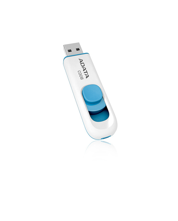 ADATA 64GB C008 lecteur USB flash 64 Go USB Type-A 2.0 Bleu, Blanc